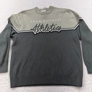Tna Team National Athletics Sweater Men's Size S Olive Green Knit Pullover Top